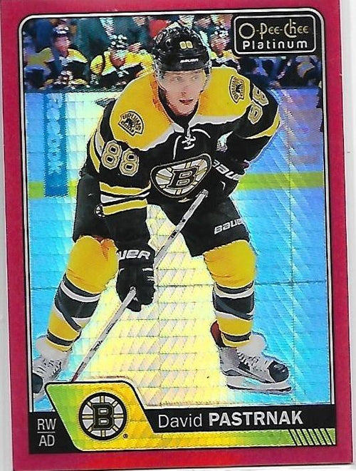 2016-17 OPC O-Pee-Chee Platinum David Pastrnak Red Prism /199 #122 BOS