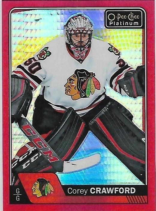 2016-17 OPC O-Pee-Chee Platinum Corey Crawford Red Prism /199 #138 CHI