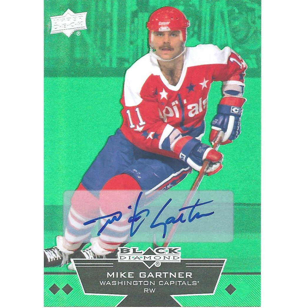 2012-13 Black Diamond Mike Gartner Emerald Green Autograph /10 WSH