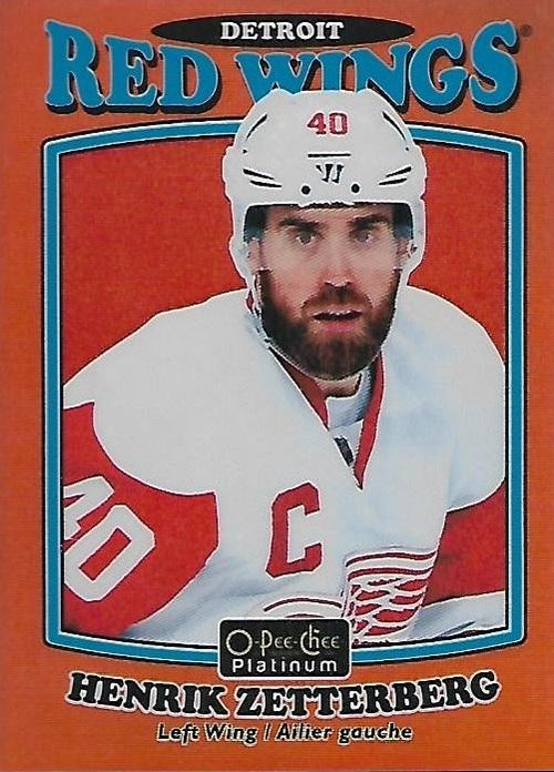 2016-17 OPC O-Pee-Chee Platinum Henrik Zetterberg Retro Orange Rainbow /49 #R-1 DET