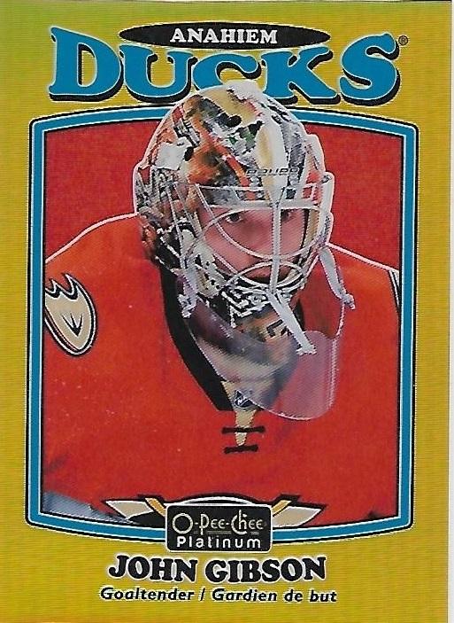 2016-17 OPC -Pee-Chee Platinum John Gibson Retro Gold Rainbow /149 #R-53 ANA