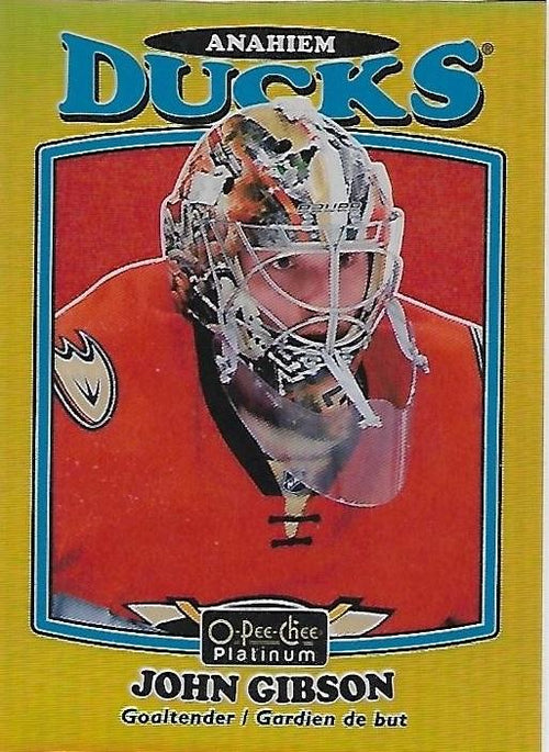 2016-17 OPC -Pee-Chee Platinum John Gibson Retro Gold Rainbow /149 #R-53 ANA
