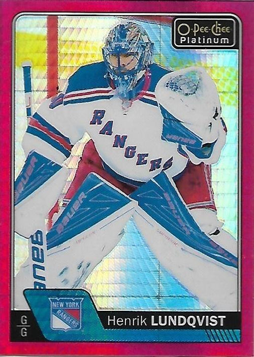 2016-17 OPC O-Pee-Chee Platinum Henrik Lundqvist Red Prism /199 #53 NYR
