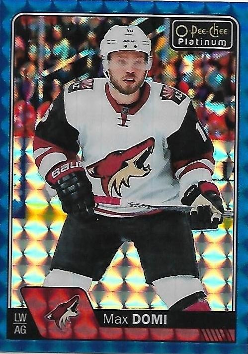 2016-17 OPC O-Pee-Chee Platinum Max Domi Blue Cubes /99 #110 ARI