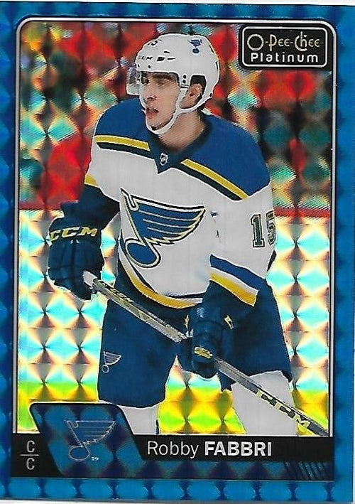 2016-17 OPC O-Pee-Chee Platinum Robby Fabbri Blue Cubes /99 #101 STL
