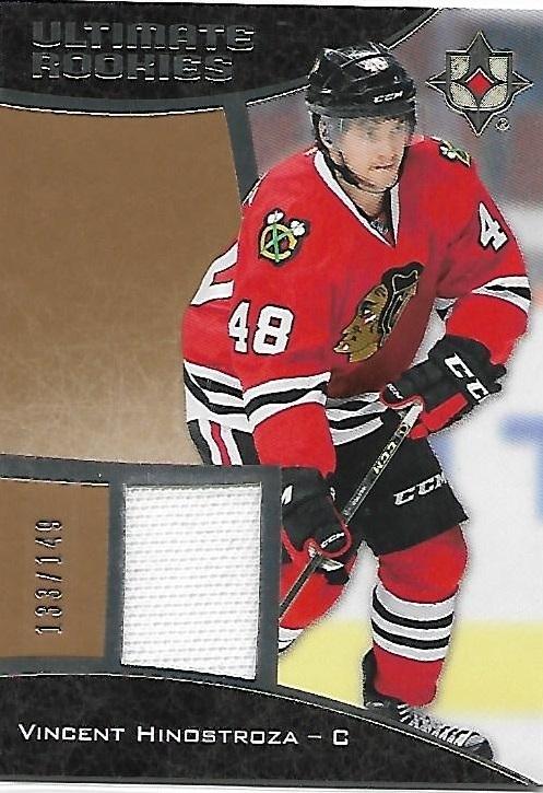 2015-16 Upper Deck Ultimate Collection Vincent Hinostroza Rookie Jersey /149 BB CHI