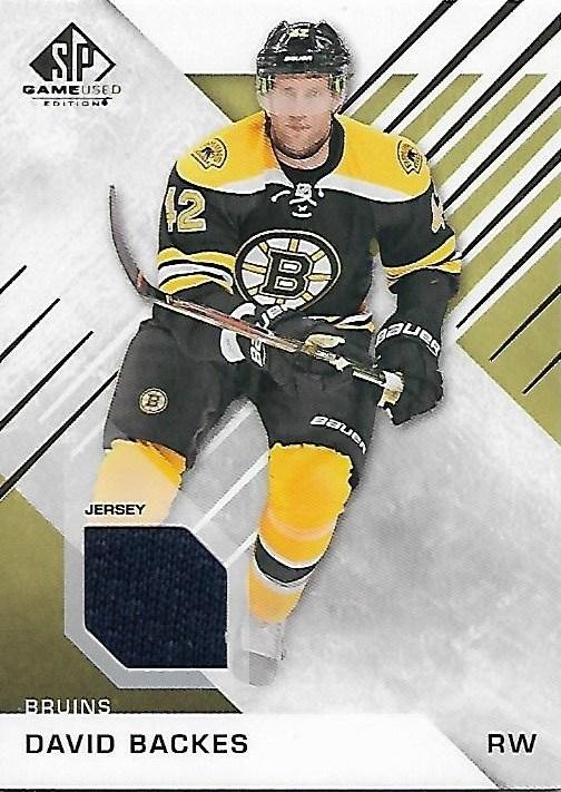 2016-17 SPGU SP Game Used David Backes Jersey BB BOS