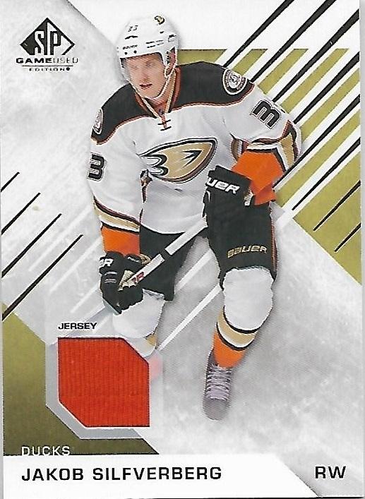 2016-17 SPGU SP Game Used Jakob Silfverberg Jersey BB ANA