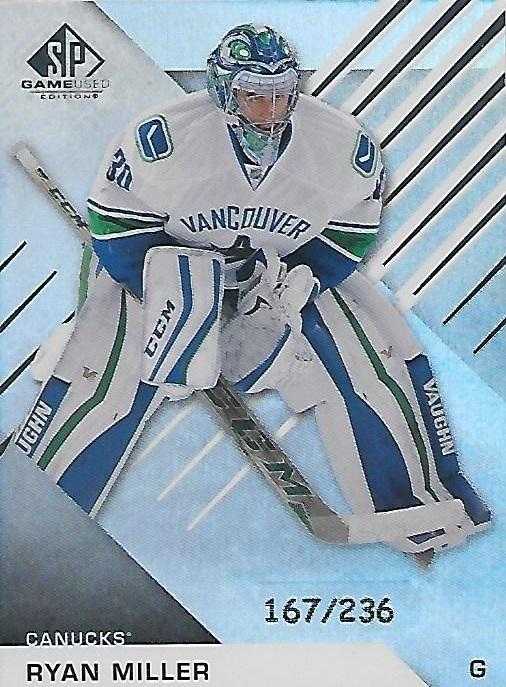 2016-17 SPGU SP Game Used Ryan Miller Player Age Parallel /236 #47 VAN