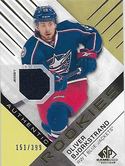 2016-17 SPGU SP Game Used Oliver Bjorkstrand Rookie Jersey /399 BB CLB