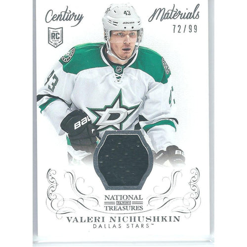 2013-14 Panini National Treasures Valeri Nichushkin Century Materials Rookie Jersey /99 BB DAL