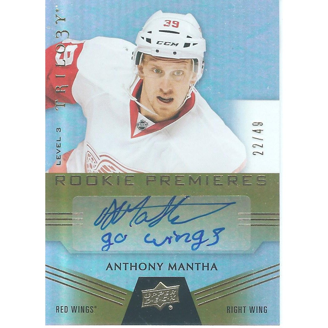 2016-17 Trilogy Anthony Mantha Level 3 Rookie Premieres Autograph /49 DET