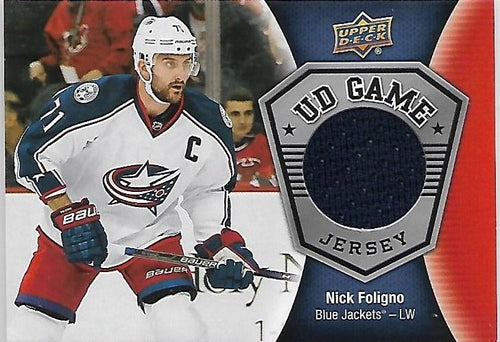 2016-17 Upper Deck Nick Foligno Game Jersey BB CLB