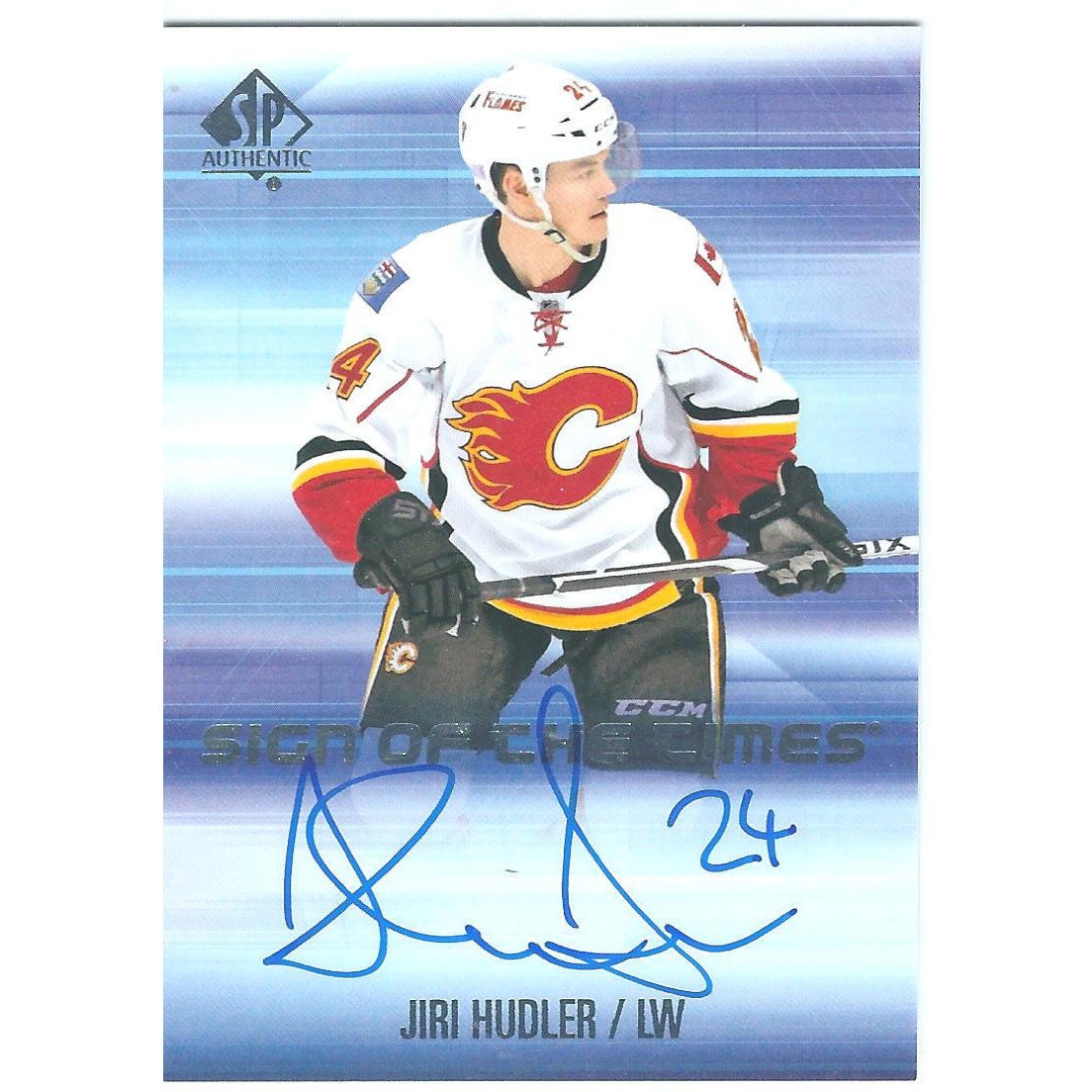 2015-16 SP Authentic Jiri Hudler Sign of the Times Autograph BB CGY