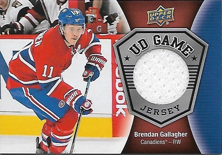 2016-17 Upper Deck Brendan Gallagher Game Jersey BB MTL