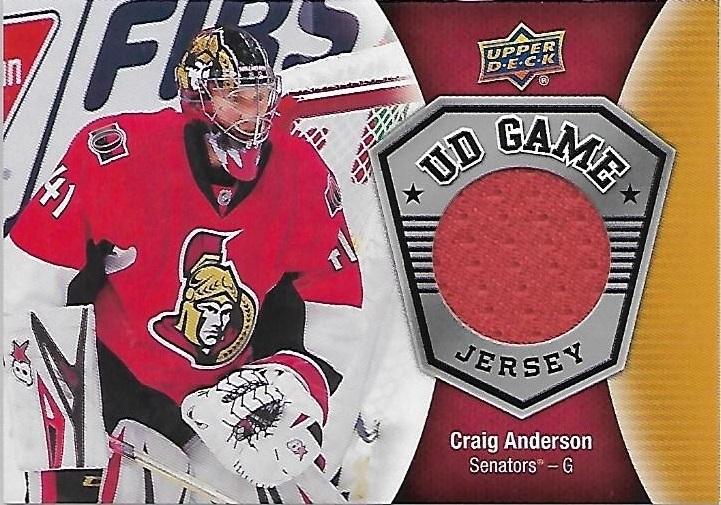 2016-17 Upper Deck Craig Anderson Game Jersey BB OTT