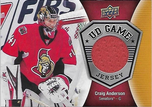 2016-17 Upper Deck Craig Anderson Game Jersey BB OTT
