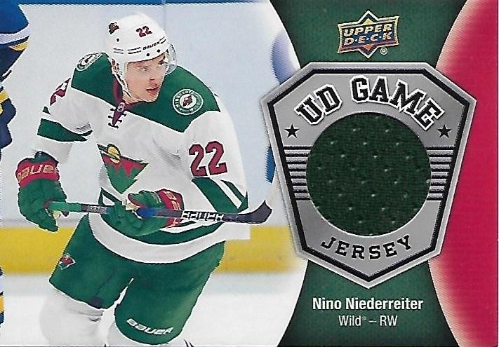 2016-17 Upper Deck Nino Niederreiter Game Jersey BB MIN