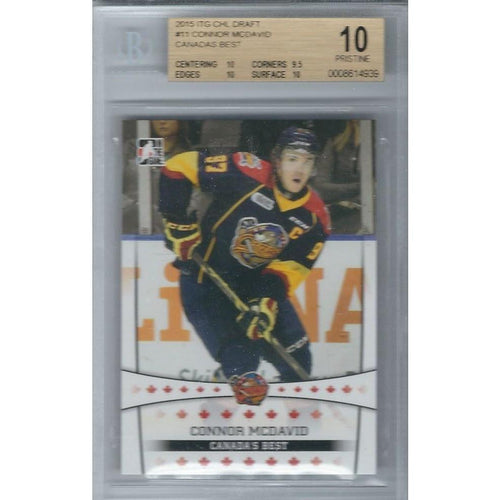 2014-15 ITG Leaf Canada's Best Connor McDavid Rookie BGS 10 Gem EDM