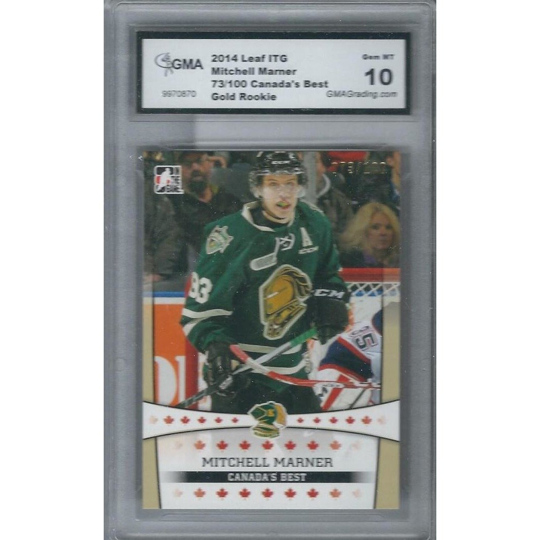 2014-15 ITG Leaf Canada's Best Mitch Marner Gold Rookie /100 GMA 10 Gem TOR