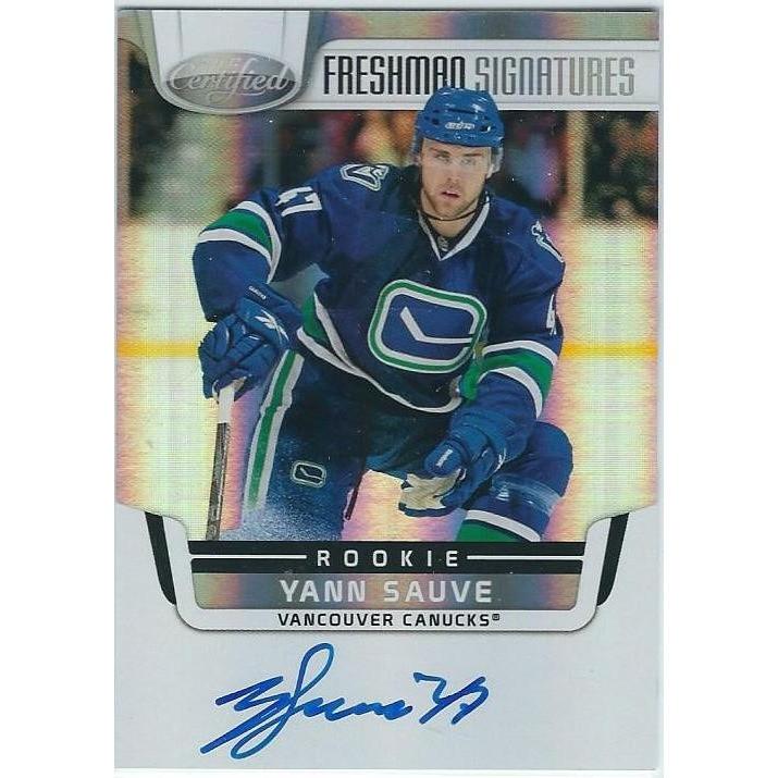 2011-12 Panini Certified Yann Sauve Freshman Signatures Rookie Autograph BB VAN