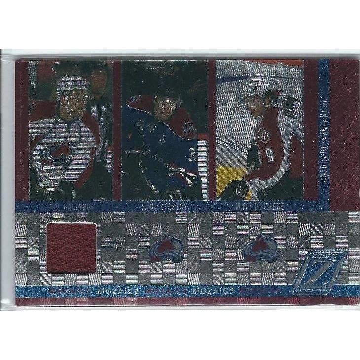 2010-11 Panini Zenith T. J. Galiardi Jersey / Paul Stastny / Matt Duchene Mozaics BB COL
