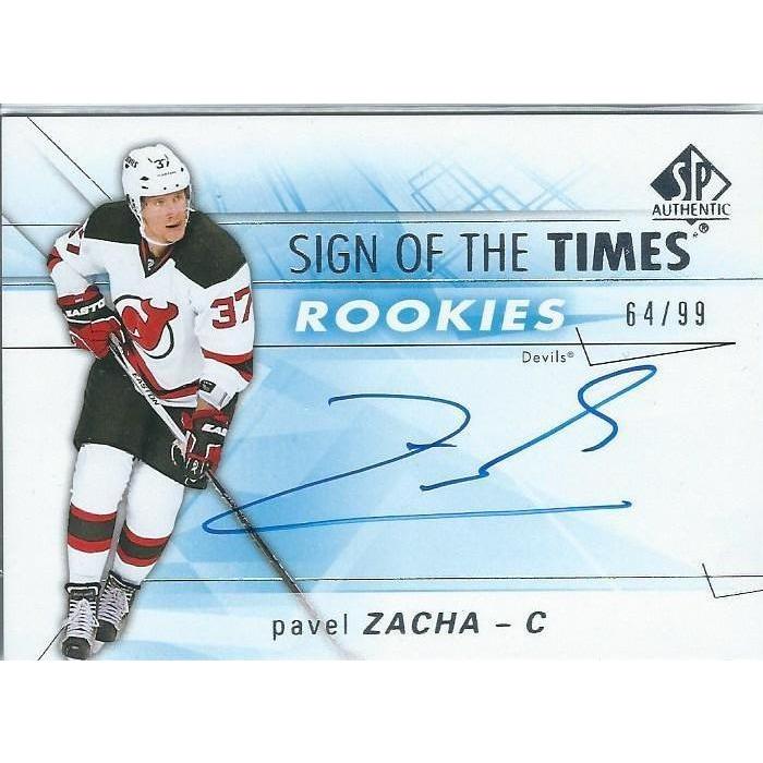 2016-17 SPA SP Authentic Pavel Zacha Sign of the Times Rookie Autograph /99 NJD