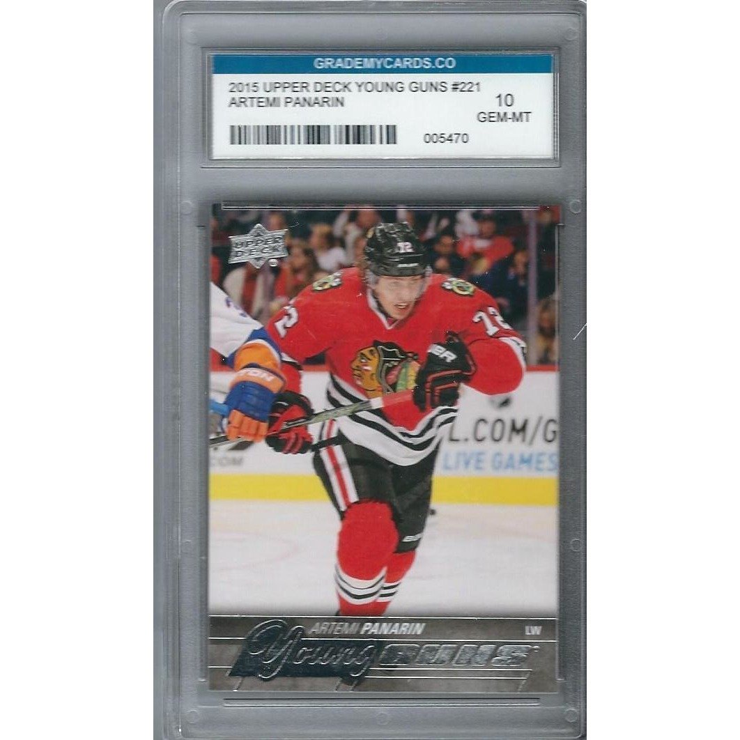 2015-16 Upper Deck Artemi Panarin Young Guns Rookie #221 Graded 10 Gem CHI