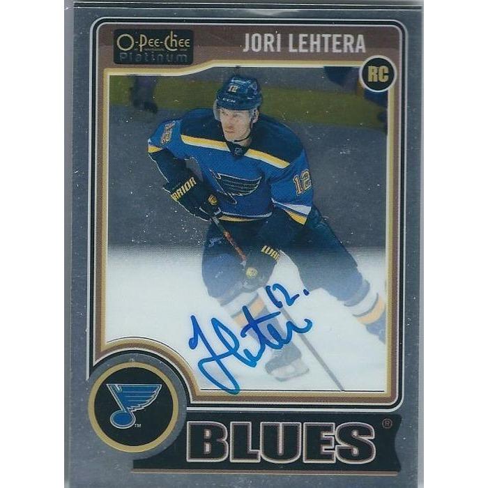 2014-15 OPC O-Pee-Chee Platinum Jori Lehtera Rookie Autograph BB STL