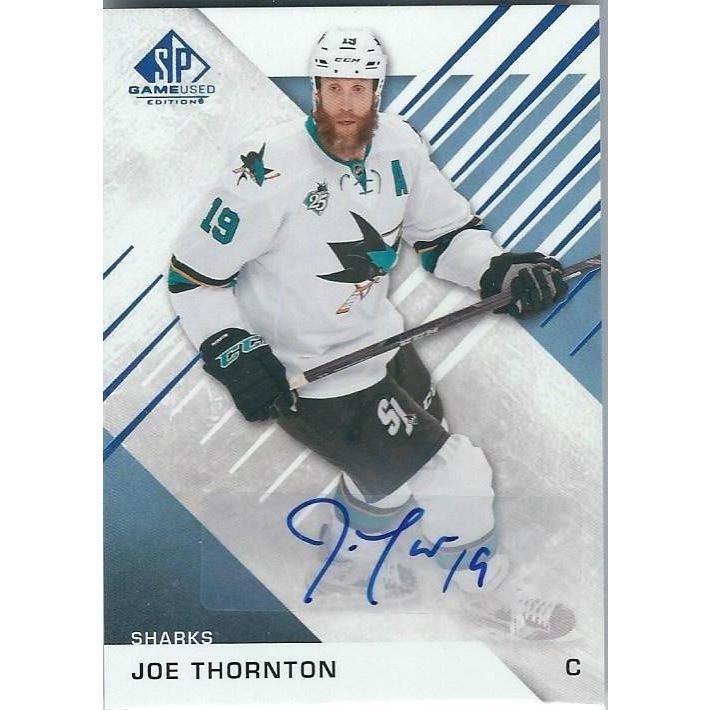 2016-17 SP Game Used Joe Thornton Autograph Group A 1:2,448 (rarest in set along with Ovechkin) SJS