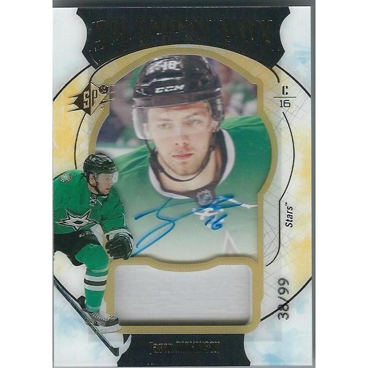 2016-17 Upper Deck SPx Jason Dickinson Shadow Box RPA Rookie Patch Autograph /99 DAL