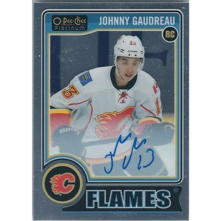 2014-15 OPC O-Pee-Chee Platinum Johnny Gaudreau Rookie Autograph CGY