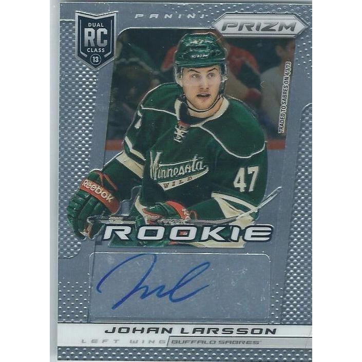 2013-14 Panini Prizm Johan Larsson Rookie Autograph BB MIN