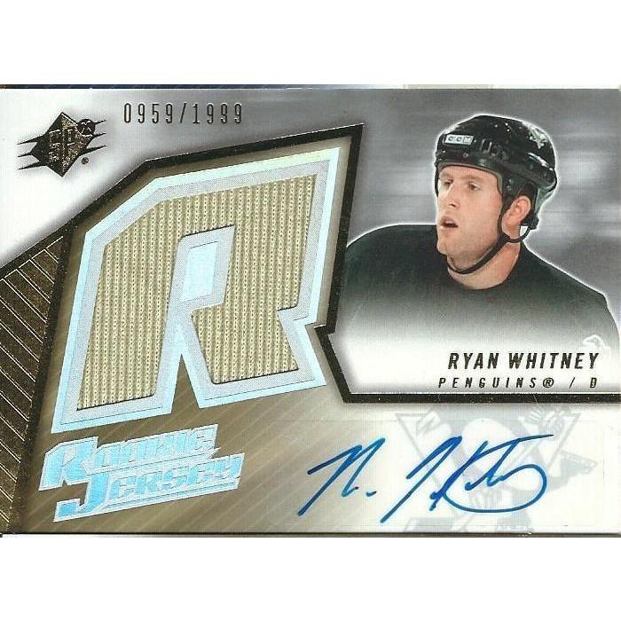 2005-06 Upper Deck SPx Ryan Whitney Rookie Jersey Autograph /1999 #239 BB PIT