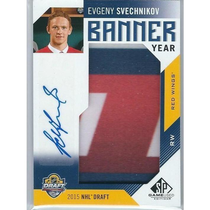 2017-18 SPGU SP Game Used Evgeny Svechnikov Banner Year Rookie Autograph /30 DET