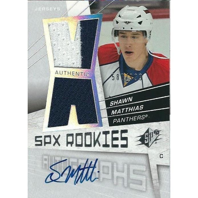 2008-09 Upper Deck SPx Shawn Matthias Rookie Jersey Autograph /999 BB FLA