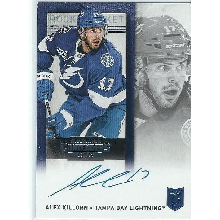 2013-14 Panini Contenders Alex Killorn Rookie Ticket Autograph SP (looking right) /50 TBL