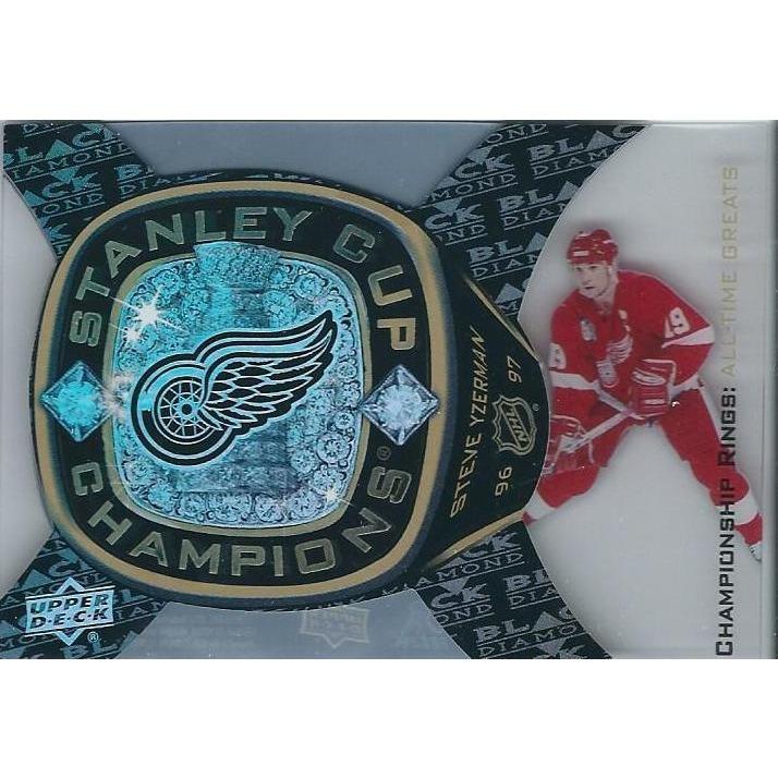 2013-14 Upper Deck Black Diamond Steve Yzerman Stanley Cup Champion Rings SP DET