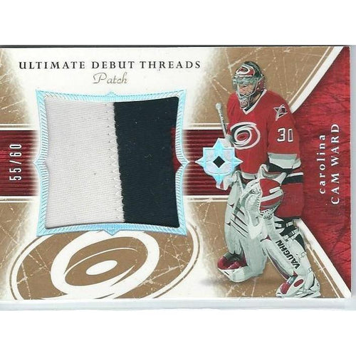 2005-06 Upper Deck Ultimate Collection Cam Ward Rookie Debut Threads Patch /60 CAR