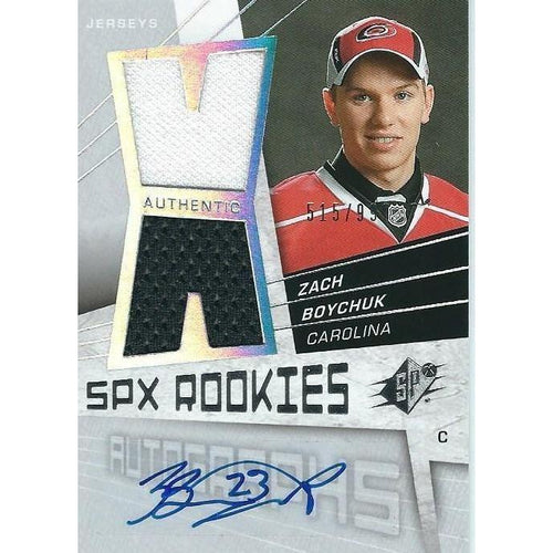 2008-09 Upper Deck SPx Zach Boychuk Rookie Jersey Autograph /999 BB CAR