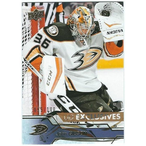 2016-17 Upper Deck John Gibson Exclusives /100 #1 ANA