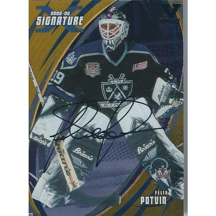 2002-03 ITG Be a Player Signature Series Felix Potvin Gold Autograph Final Vault LAK