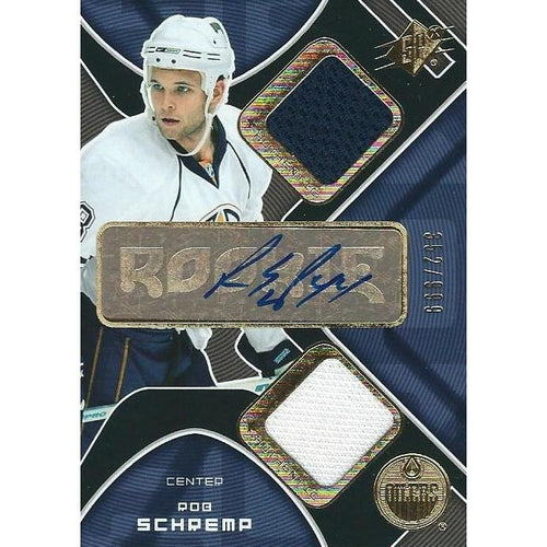 2007-08 Upper Deck SPx Rob Schremp Rookie Jersey Autograph /999 BB EDM