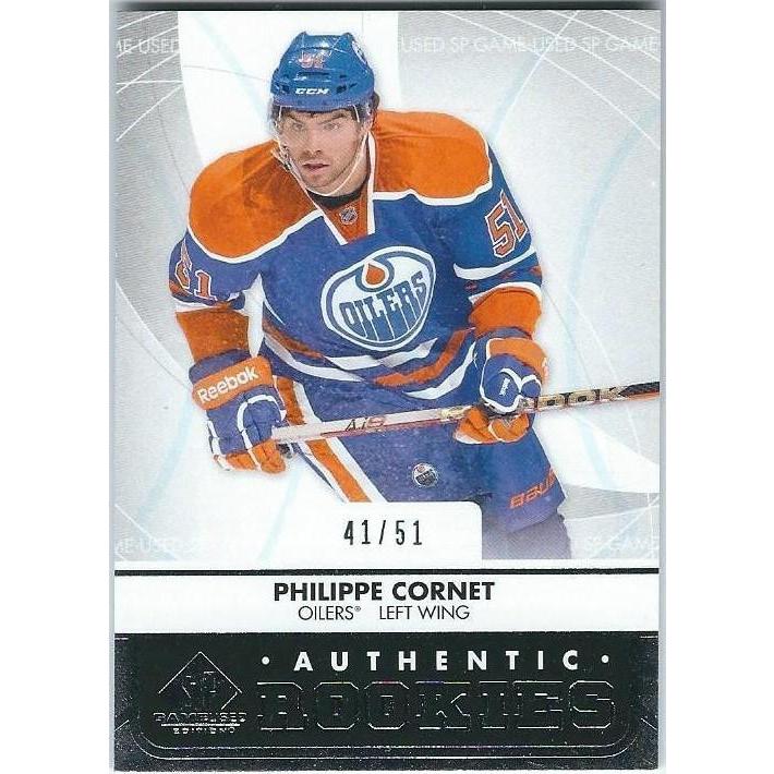 2012-13 SPGU SP Game Used Philippe Cornet Authentic Rookie True Rookie Jersey Number /51 EDM