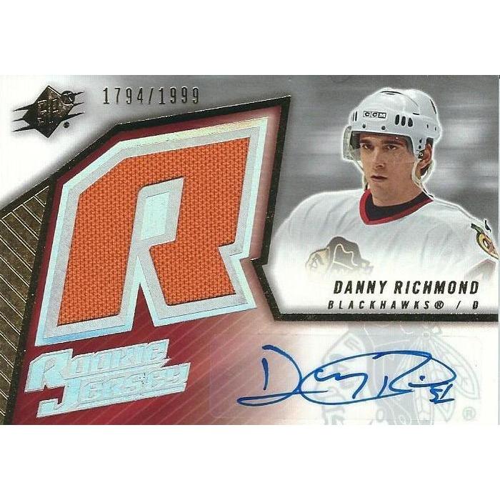 2005-06 Upper Deck SPx Danny Richmond Rookie Jersey Autograph /1999 #225 BB CHI