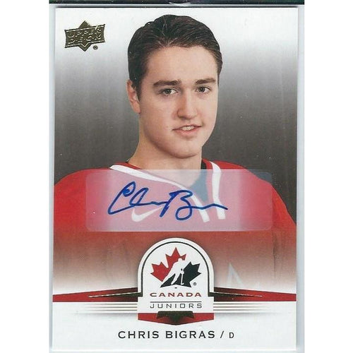 2014-15 Upper Deck Team Canada Juniors Chris Bigras Autoraph BB COL
