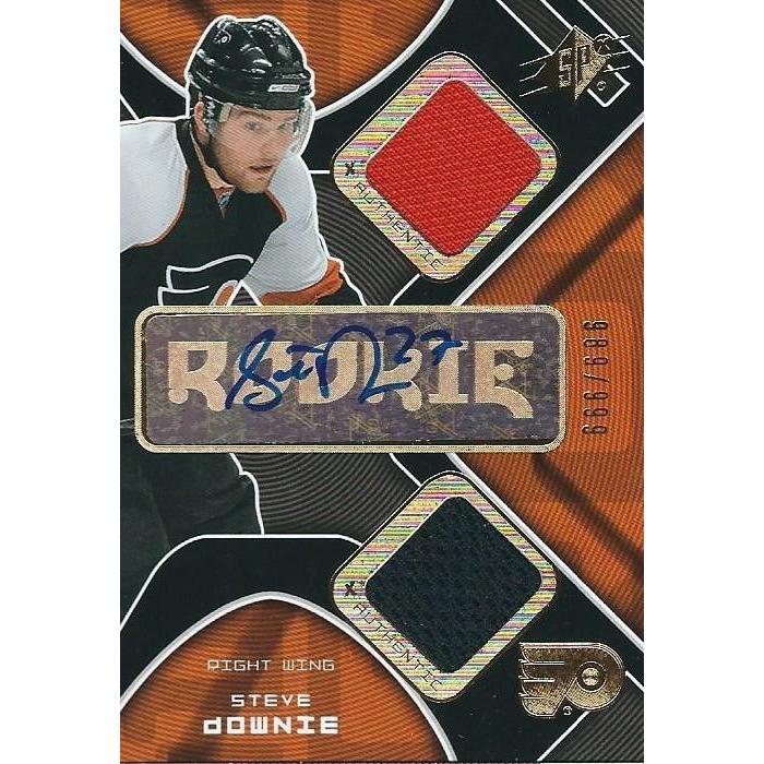 2007-08 Upper Deck SPx Steve Downie Rookie Jersey Autograph /999 BB PHI