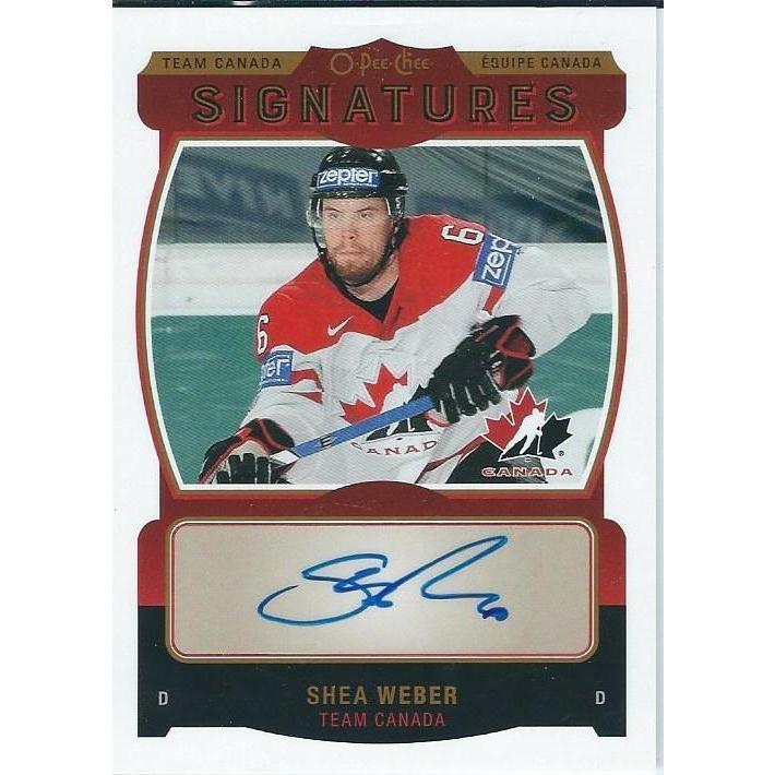 2015-16 OPC O-Pee-Che Shea Weber Signatures Team Canada Autograph SP MTL