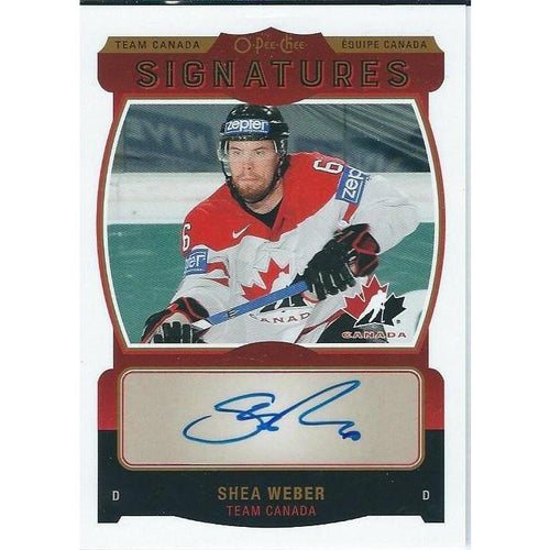 2015-16 OPC O-Pee-Che Shea Weber Signatures Team Canada Autograph SP MTL