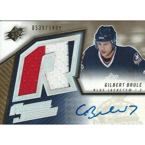2005-06 Upper Deck SPx Gilbert Brule Rookie Jersey Autograph /1499 #156 BB CLB
